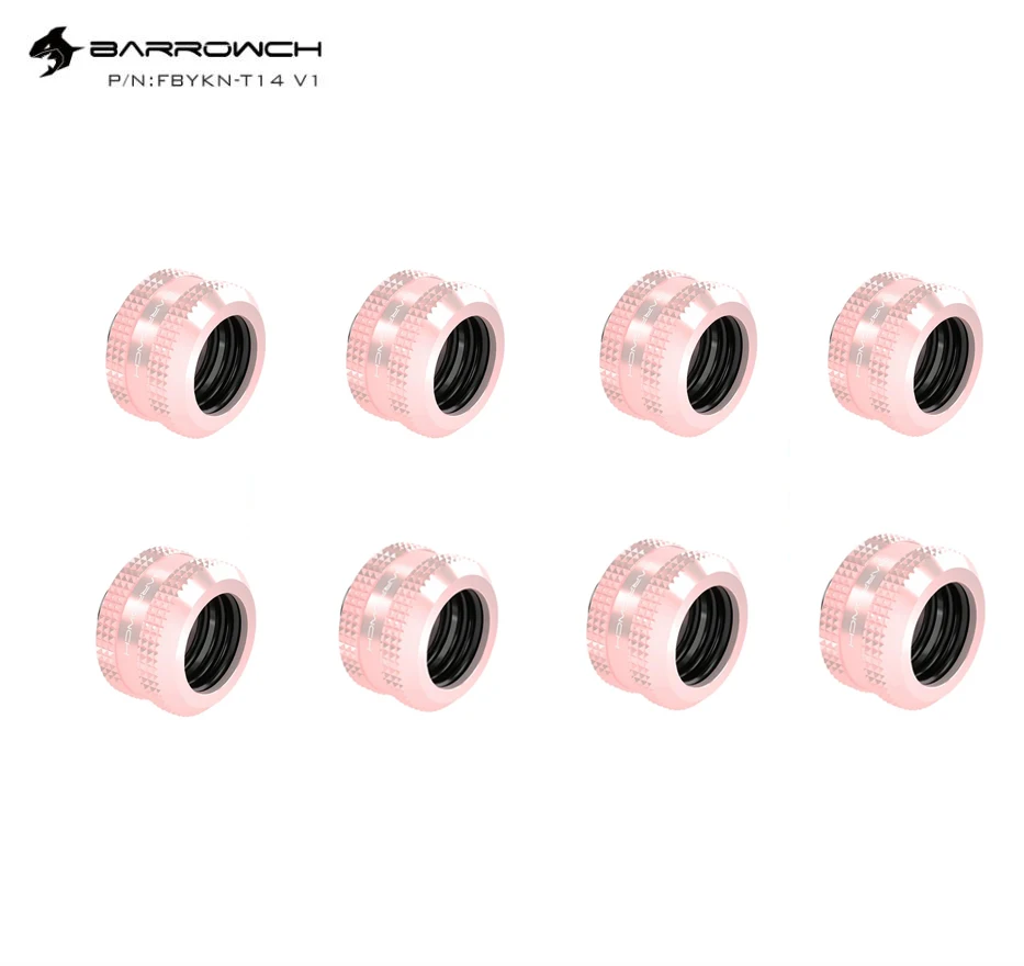 

Barrowch Brass Fitting For OD14mm PETG Acrylic Hard Tube G1/4 Aluminum Connector for Computer Water Cooling System