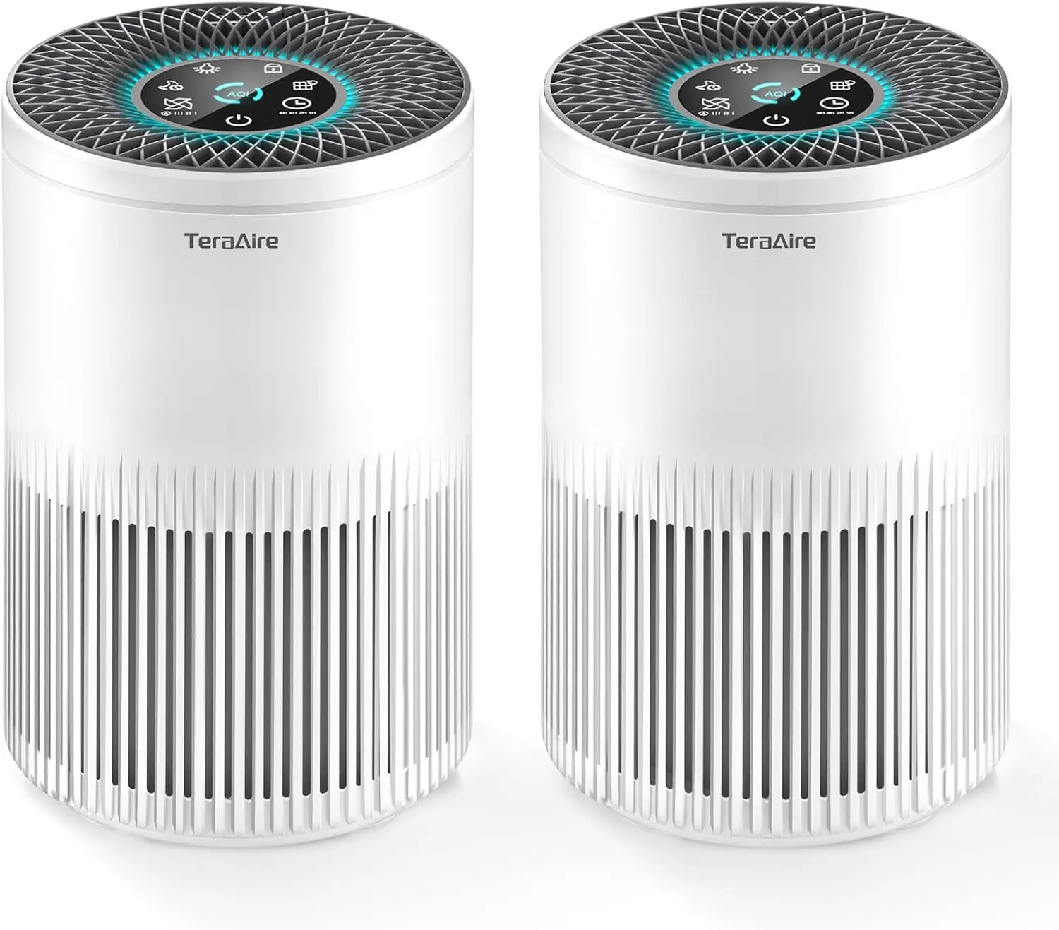 

Набор из 2 очистителей воздуха с монитором PM2.5, фильтром HEPA H13, 5 режимами для дома, спальни, от дыма и запахов