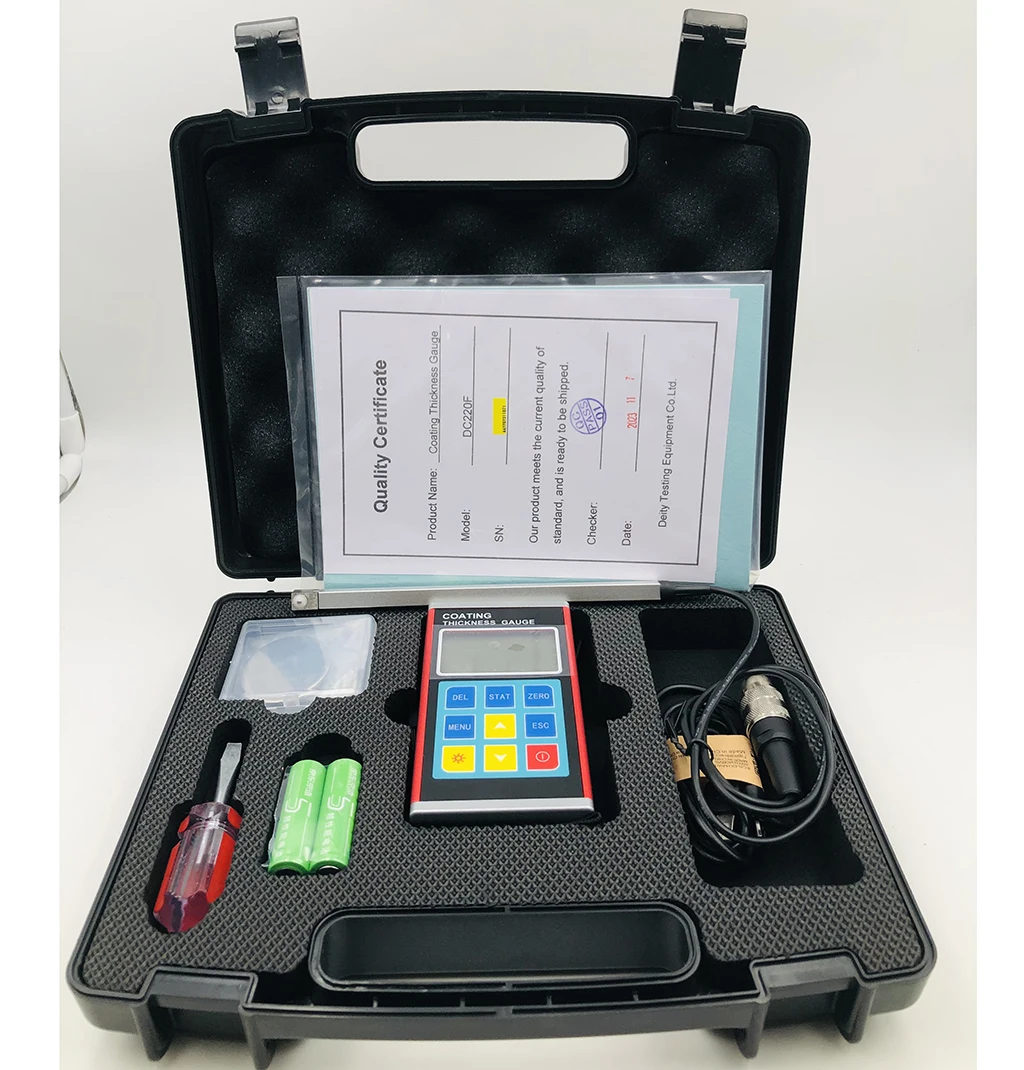 

DTEC DC220F190 Digital Coating Painting Thickness Gauge Equip With F190 Probe Metal Shell Data Pro Software,Measuring Rang:0-1