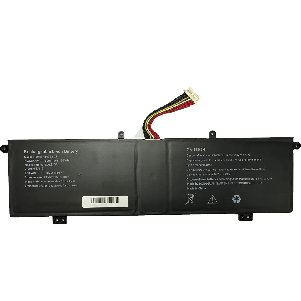 7XINbox For 4663B2-2S GFXN5T Laptop Battery 7.6V 38Wh 5000mAh 11 holes 11 wires