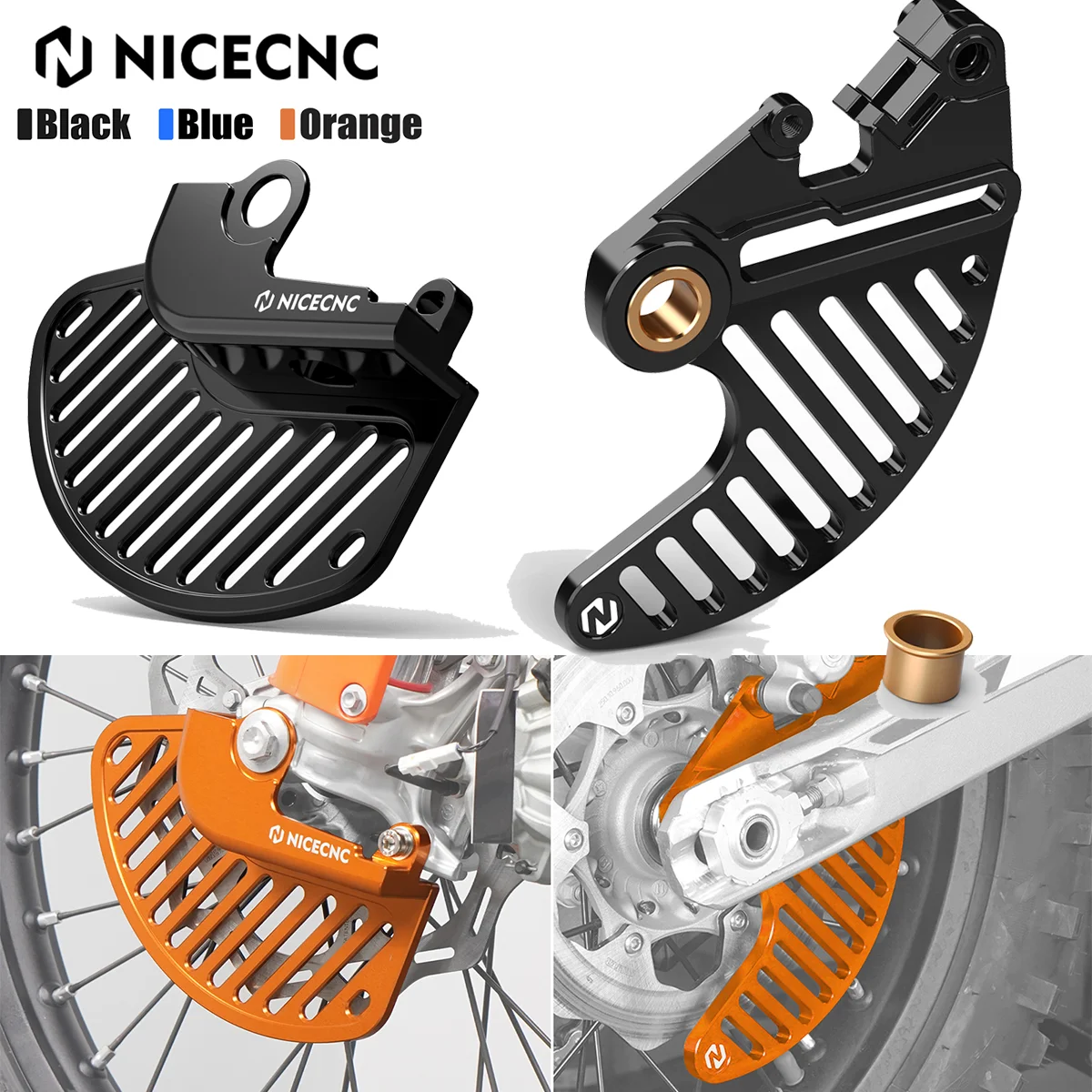 

NICECNC For 2024 KTM EXC 300 EXCF 350 450 SX 125 SXF 450 Six Days Husqvarna TE300 GasGas EC300 Front Rear Brake Disc Guard Cover