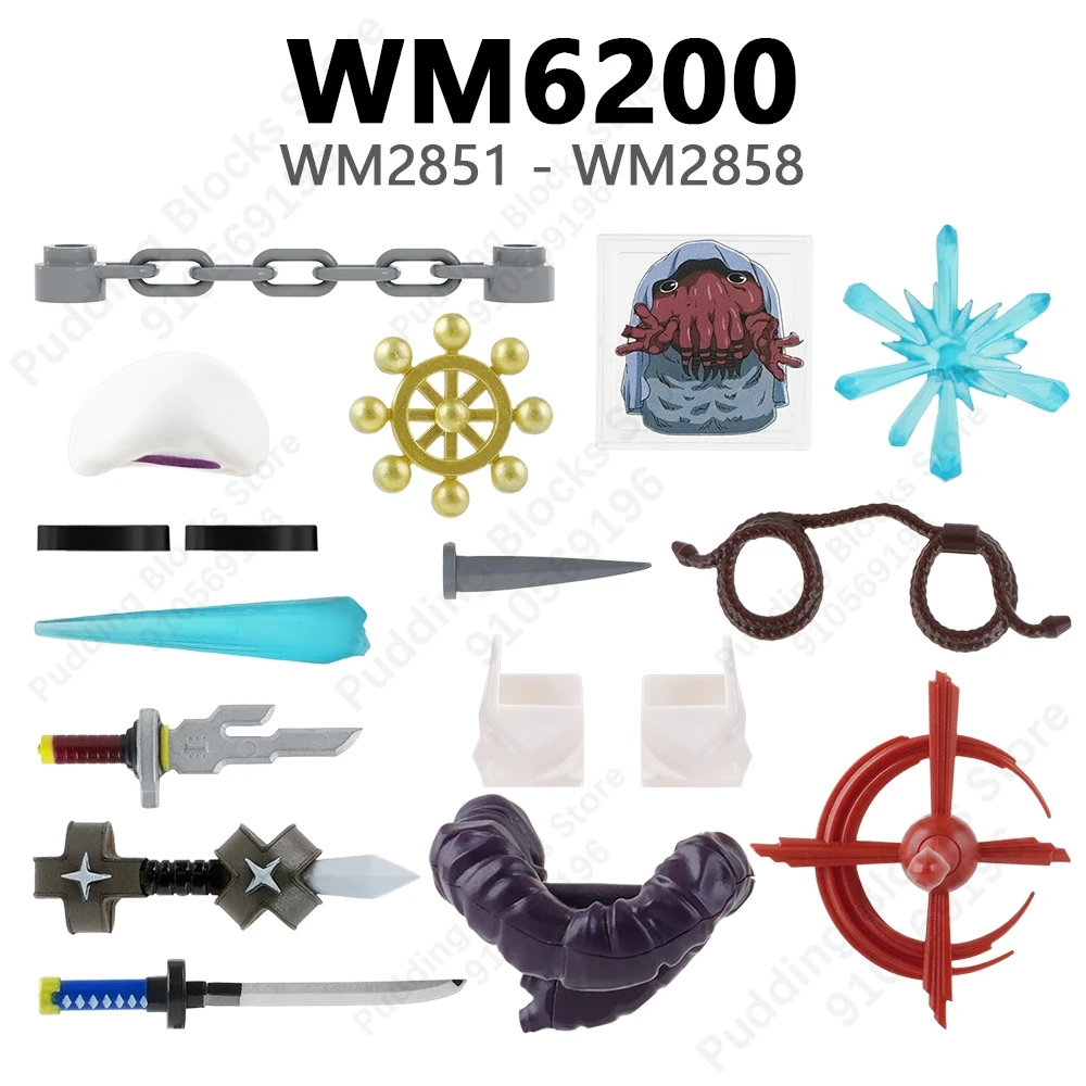 WM6200 Compatible Action Figures Parts Bricks WM2851 WM2852 WM2853 WM2854 WM2855 WM2856 WM2857 WM2858 WM Blocks Accessories Toys