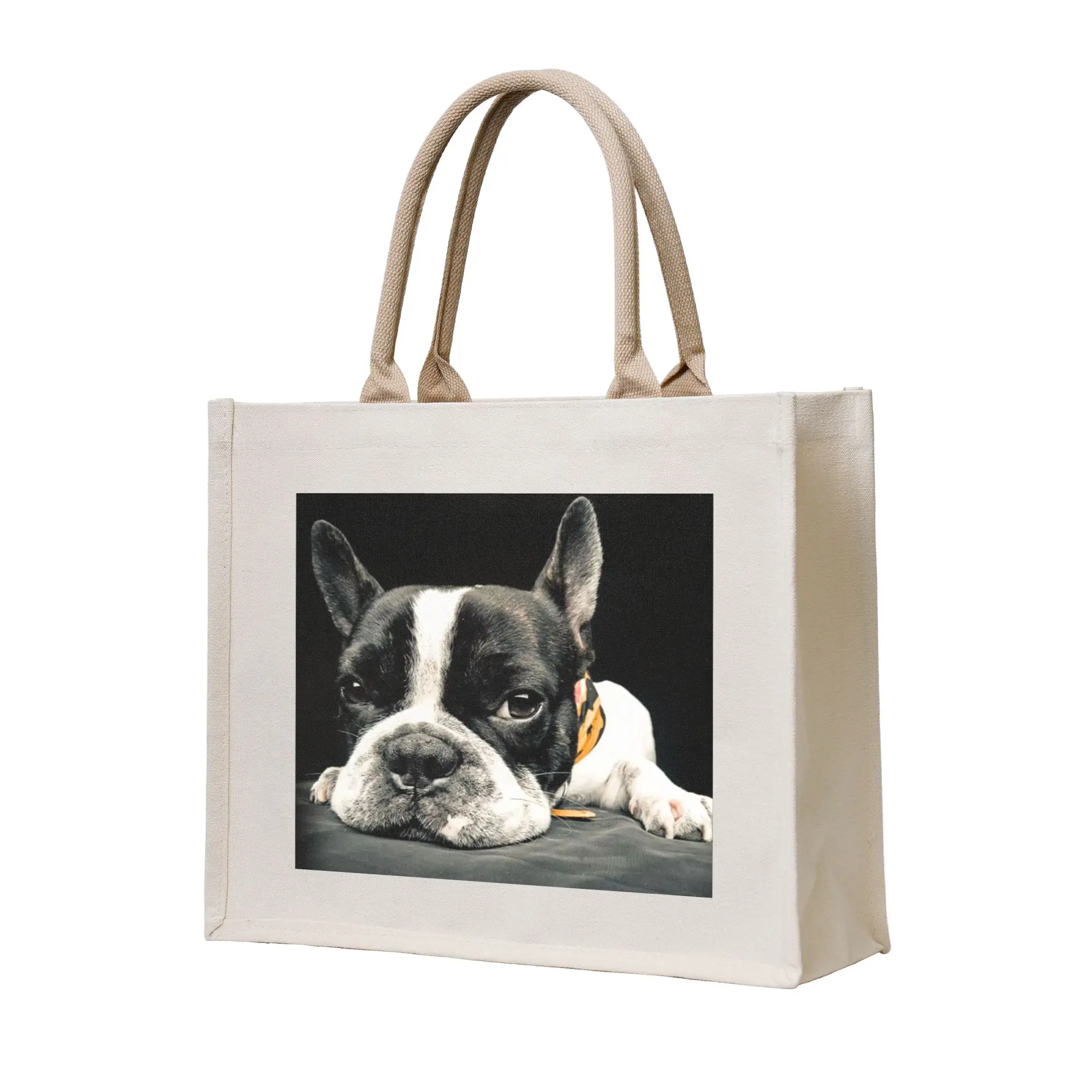 

Черные сумки для покупок с изображением бостон-терьера, холщовая сумка-тоут, многоразовая сумка-тоут для девочек, дорожная сумка через плечо