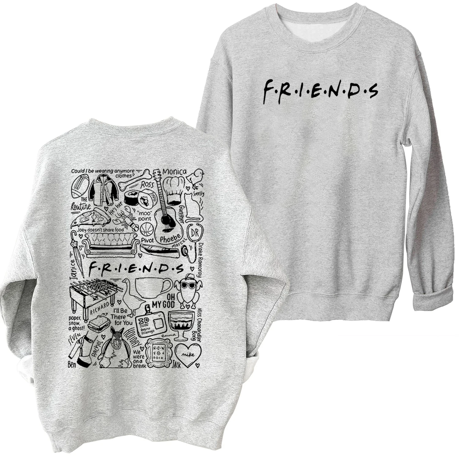 Friends Sweatshirt Friends TV Show Merch 90's Comedy TV Sweatshirt Gift for Friends Lovers Unisex Pullover Tops