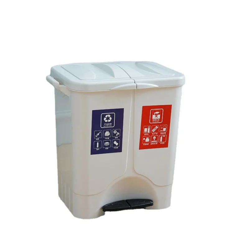 

Pedal Trash Can with Lid Wheels Kitchen Big Trash Can Cube Storage Bins Dustbin Kosze Do Segregacji Smieci Waste Bins BG50WB