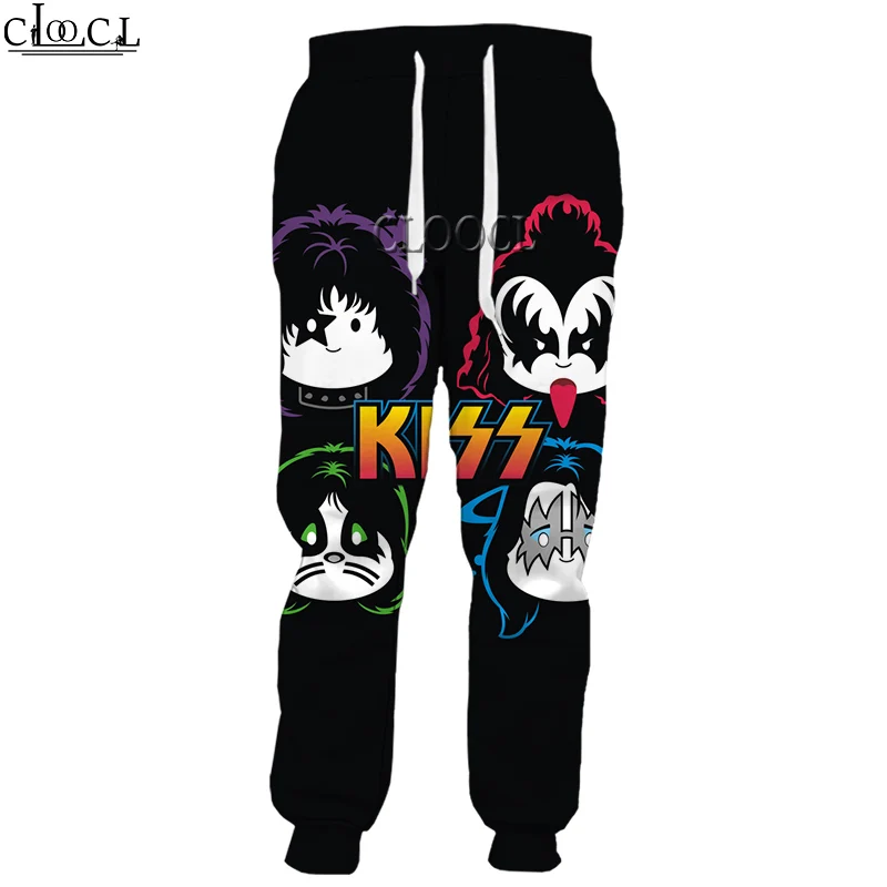 

HX Newest Rock Singer KISS Band 3D Print Men Women Pants Harajuku Unisex Sweatpants Hip Hop Casual Trousers Drop Shipping