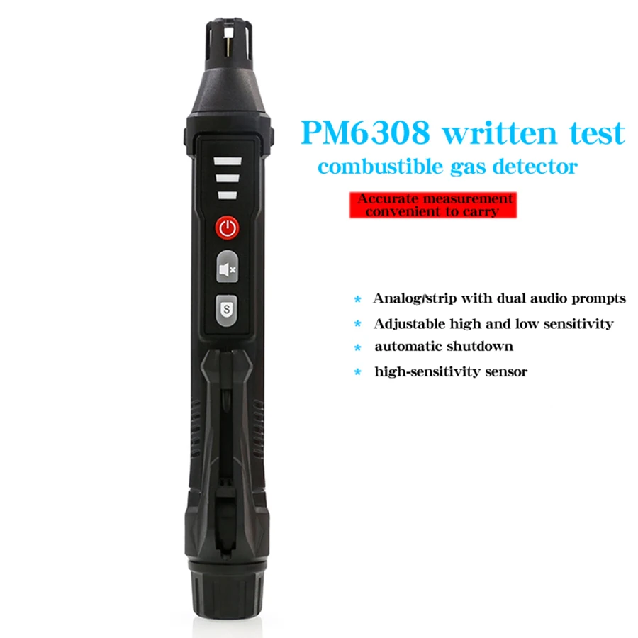 PEAKMETER PM6308 Combustible Gas Detector, Household Natural Gas Leak Detector, LPG and Coal Gas Leakage Tester