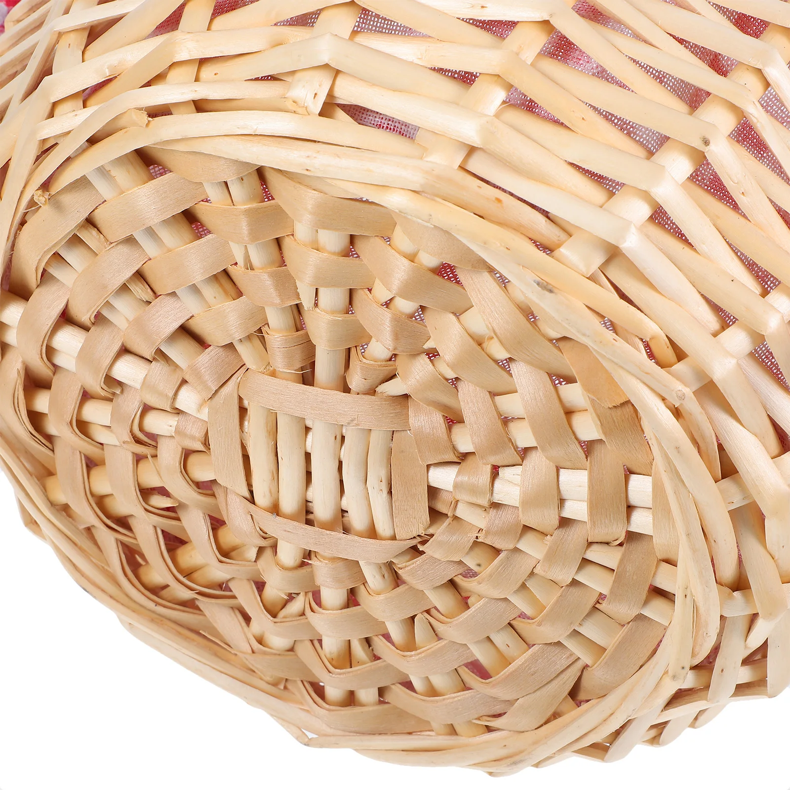 سلة من الخيزران خفيفة الوزن مصنوعة يدويًا من الصفصاف لتخزين الطعام والخضروات وسلة منسوجة صغيرة مثالية لعيد الفصح