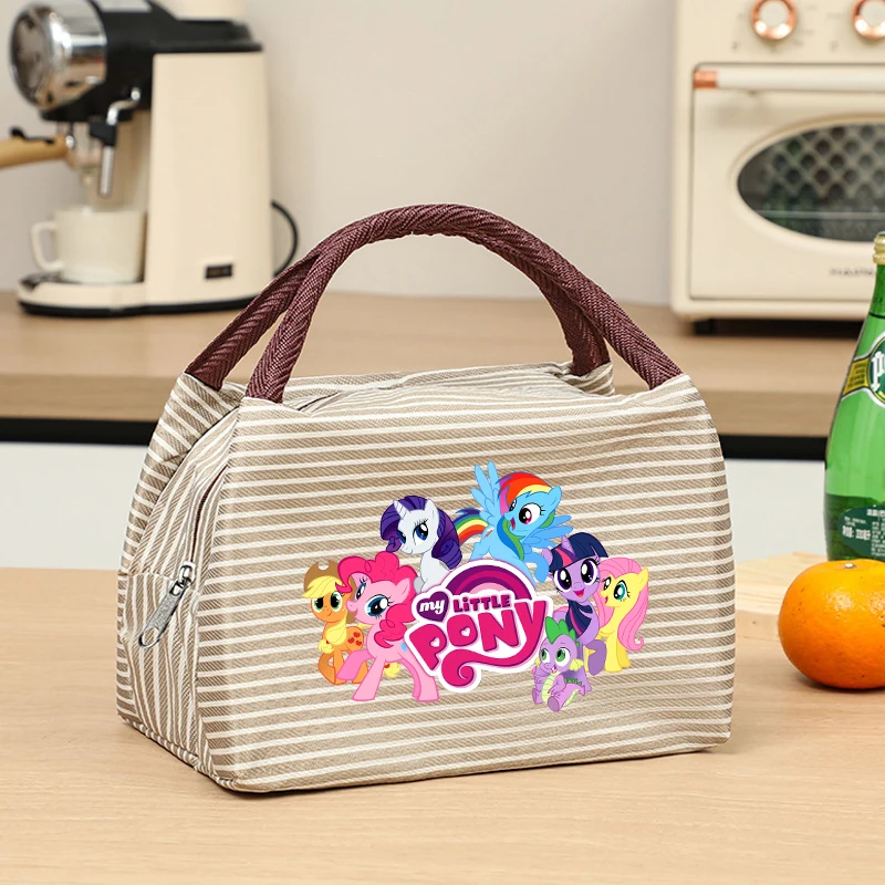 Borsa per il pranzo My Little Ponys Unicorn Kawaii Borse Bento di grande capacità Ragazzo Ragazza Cartoon Anime Borsa da picnic Borse isolanti per alimenti Regali