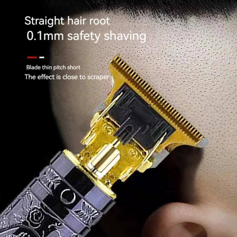 Điện haircutter cho nam giới vàng Phật USB điện tóc Clipper điện Faders Barber cạo Đầu máy cạo râu đa chức năng