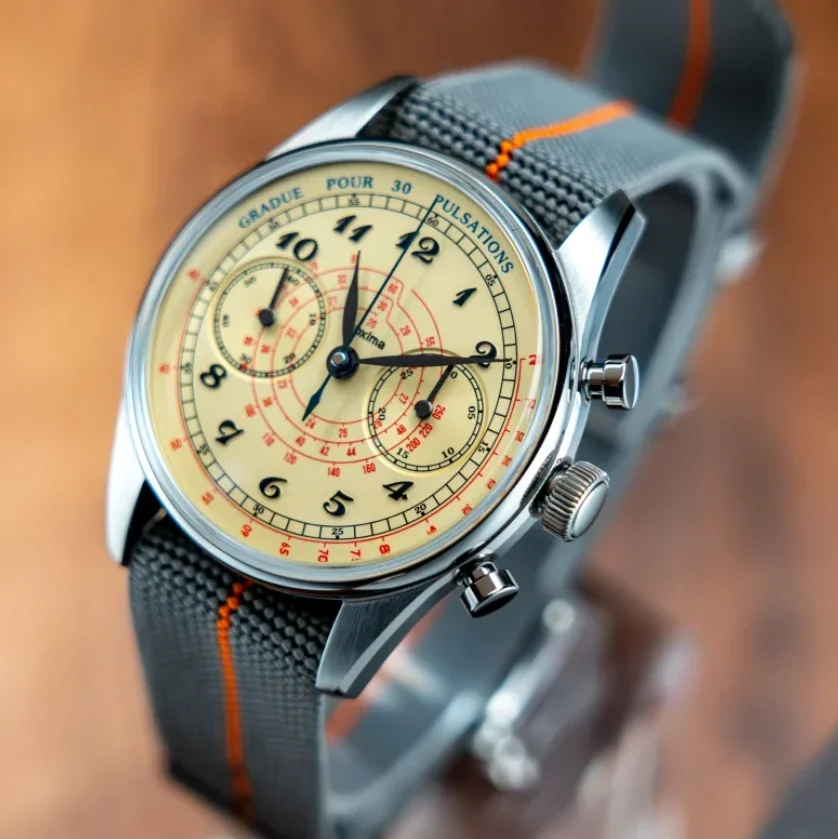 

Мужские часы Proxima с хронографом, 39 мм, пульсация, механические наручные часы с ручным заводом, 10 атм, водонепроницаемое сапфировое зеркало ST1902