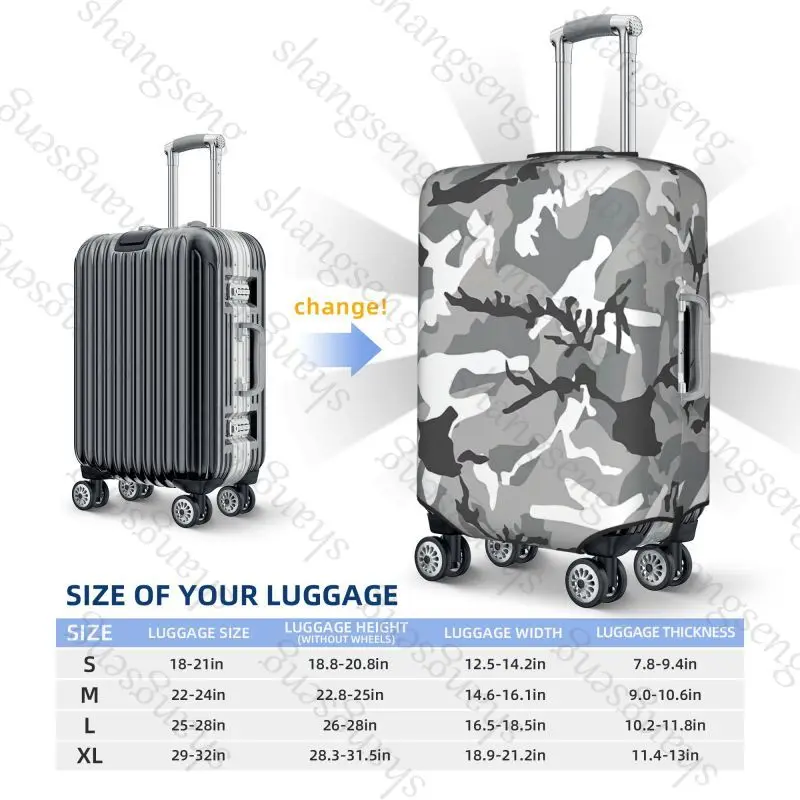 camouflage Thick Elastic Luggage Protective Cover Zipper Suit For 18-32in Bag Suitcase Covers Trolley Cover Travel