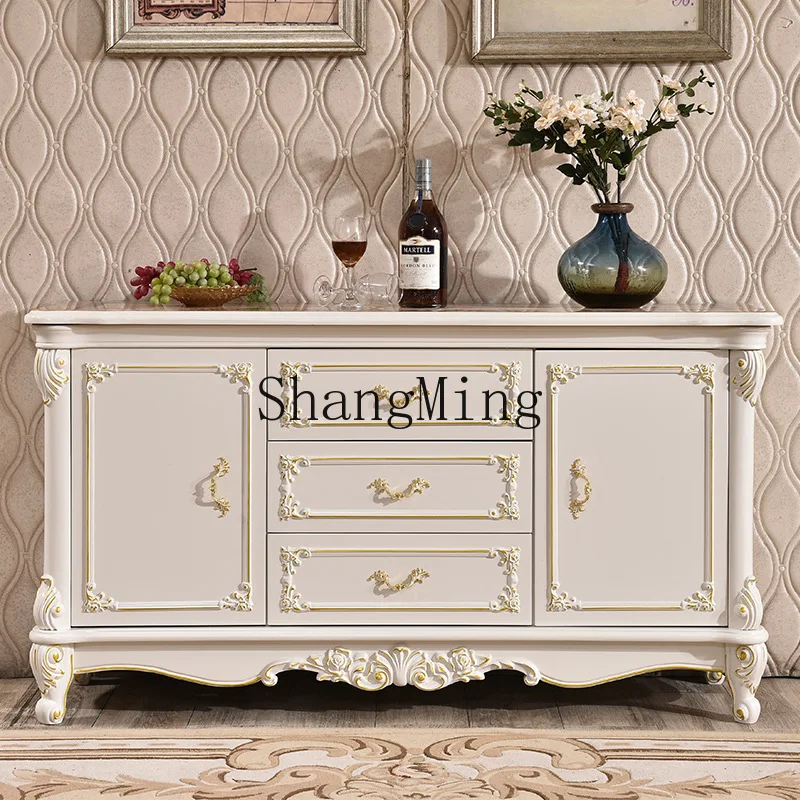 FG good-looking  Solid Wood Sideboard Dish Cabinet Ivory White 1.6m Sideboard Storage