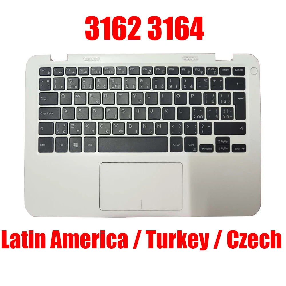 TR CZ LA Laptop Palmrest For DELL For Inspiron 11 3162 3164 08T479 0M61J3 0WF80V Turkey Czech Latin White Touchpad Upper Case