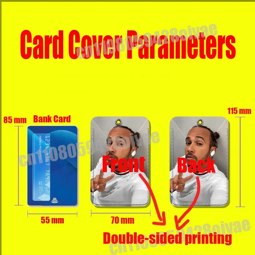 L-Lewis 44 H-HamiltonS For ID Clips Credit Bank Subway Card Holder Cover Sleeve Ornament  Leather Keychain