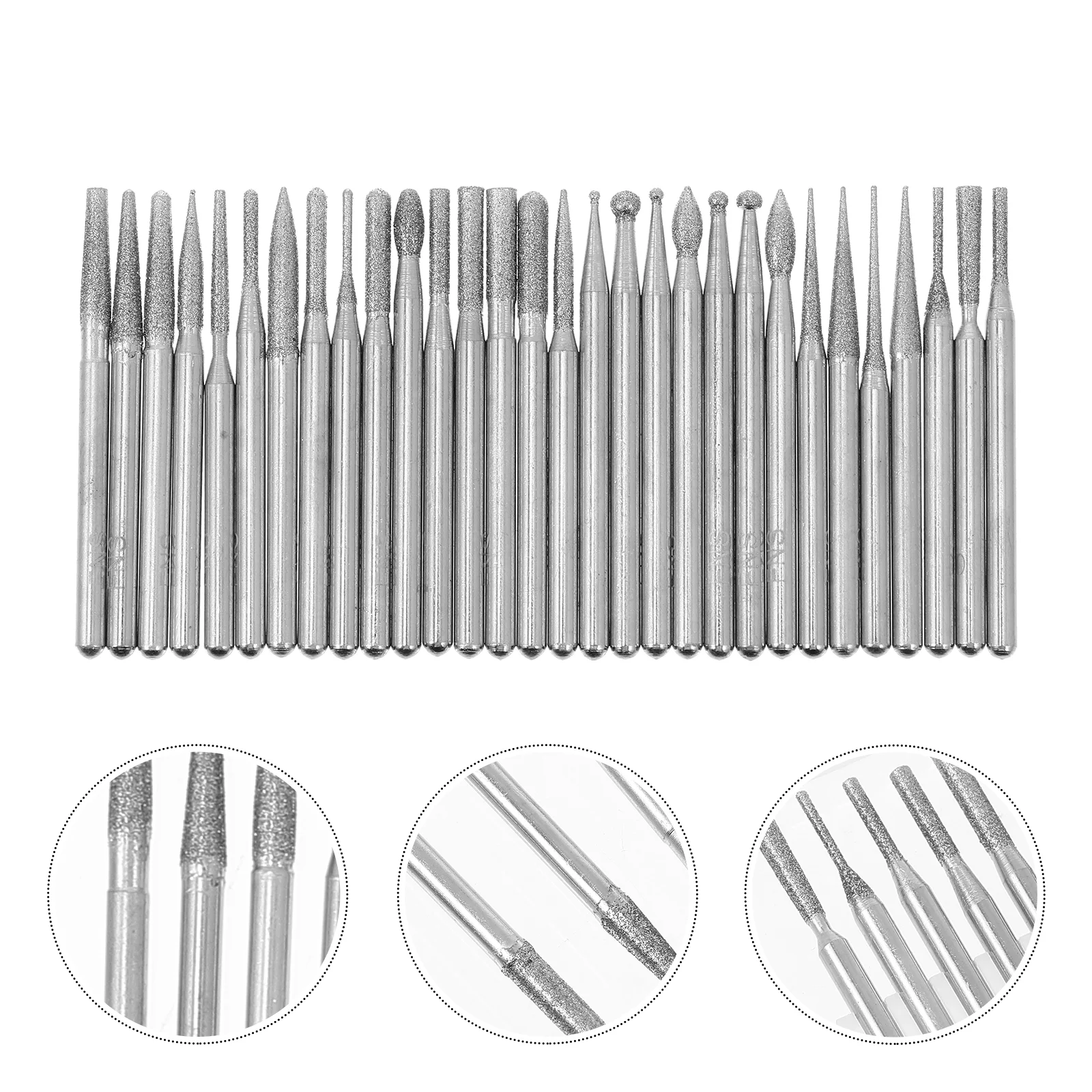 

30 Pcs Nail Polish Set Drill Accessories Polishing Heads Manicure Tool Tools Pedicure Bit Sanding Grinding File