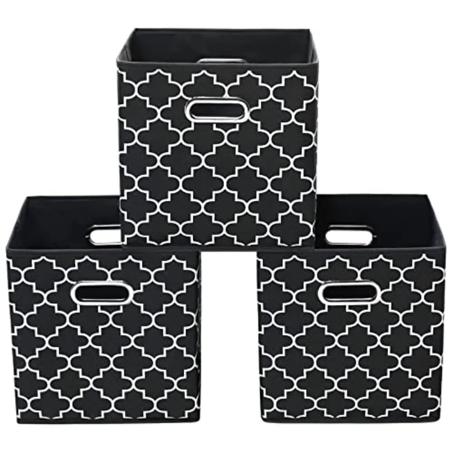 

11 Inch Cube Storage Bins, Fabric Cube Organizer Bins with Handle, Foldable Cube Bins for Cloth or Accessary Storage, 11x11x11