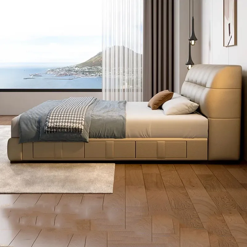 

Leather Comfortable Bed Cheap Princess Soft Design Girls Full Castle Sun Sleeping Bed Beauty Camas De Casal Unique Furniture