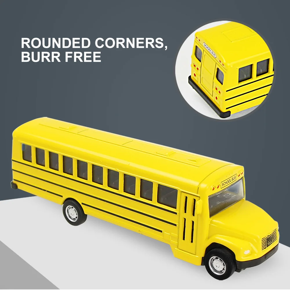 Simulation Legierung Zurückziehen Schulbus kinder Trägheit Spielzeug Auto Modell Interaktive Bildung Junge Geschenke Spielzeug Auto Sammlung – Detail 6