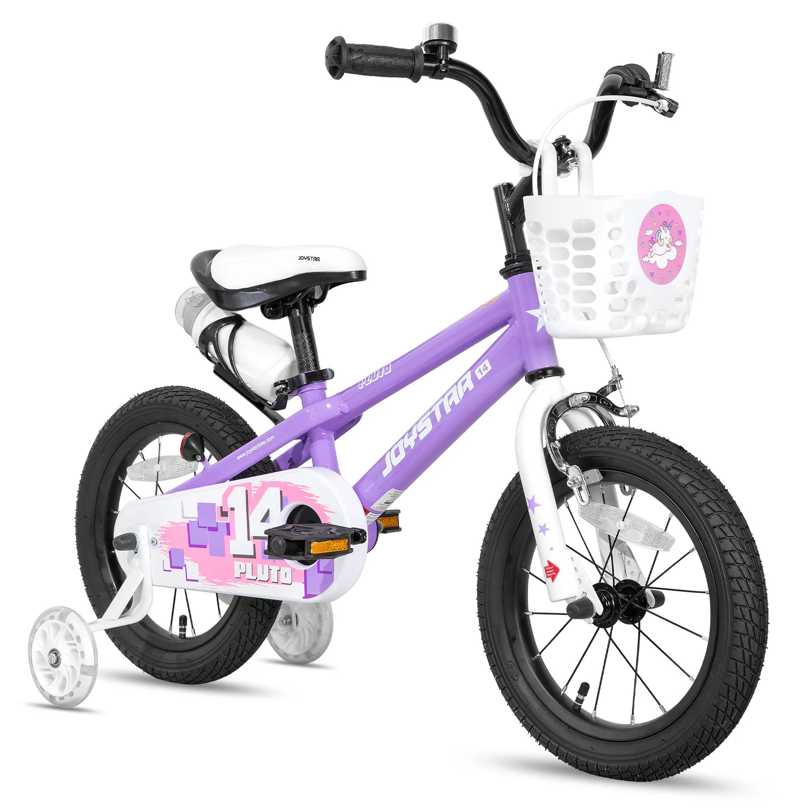 JOYSTAR 12 14 16 18 20 Inch Kids Bike with Training Wheels, Kids' Bicycle for Boys Girls Age 3-12 Years, Children Bikes, Purple