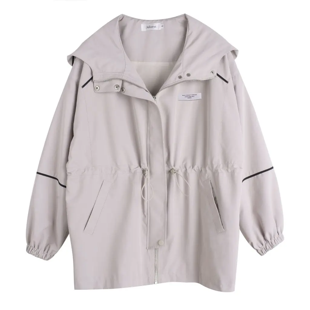 

K2793 женское повседневное пальто больших размеров с капюшоном Fat Sister, осеннее новое свободное короткое пальто для женщин больших размеров