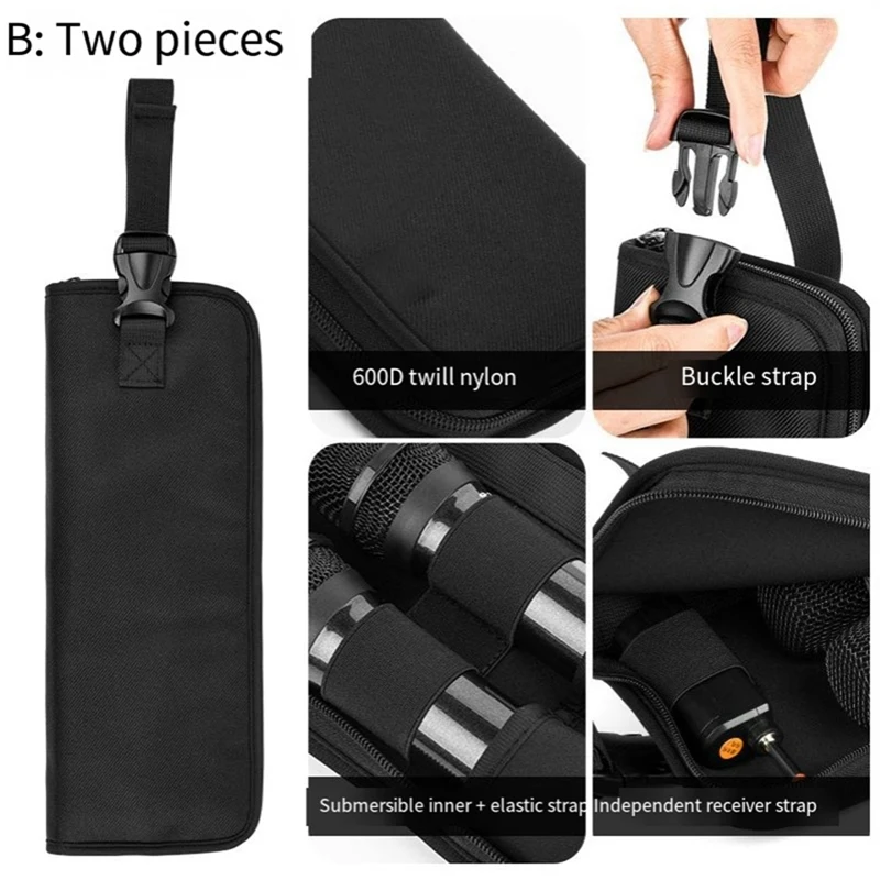 Microphone Storage Bag for JBL Partybox Encore Essential/110/for Bose S1 Pro Portable Song Travel Carrying Case B