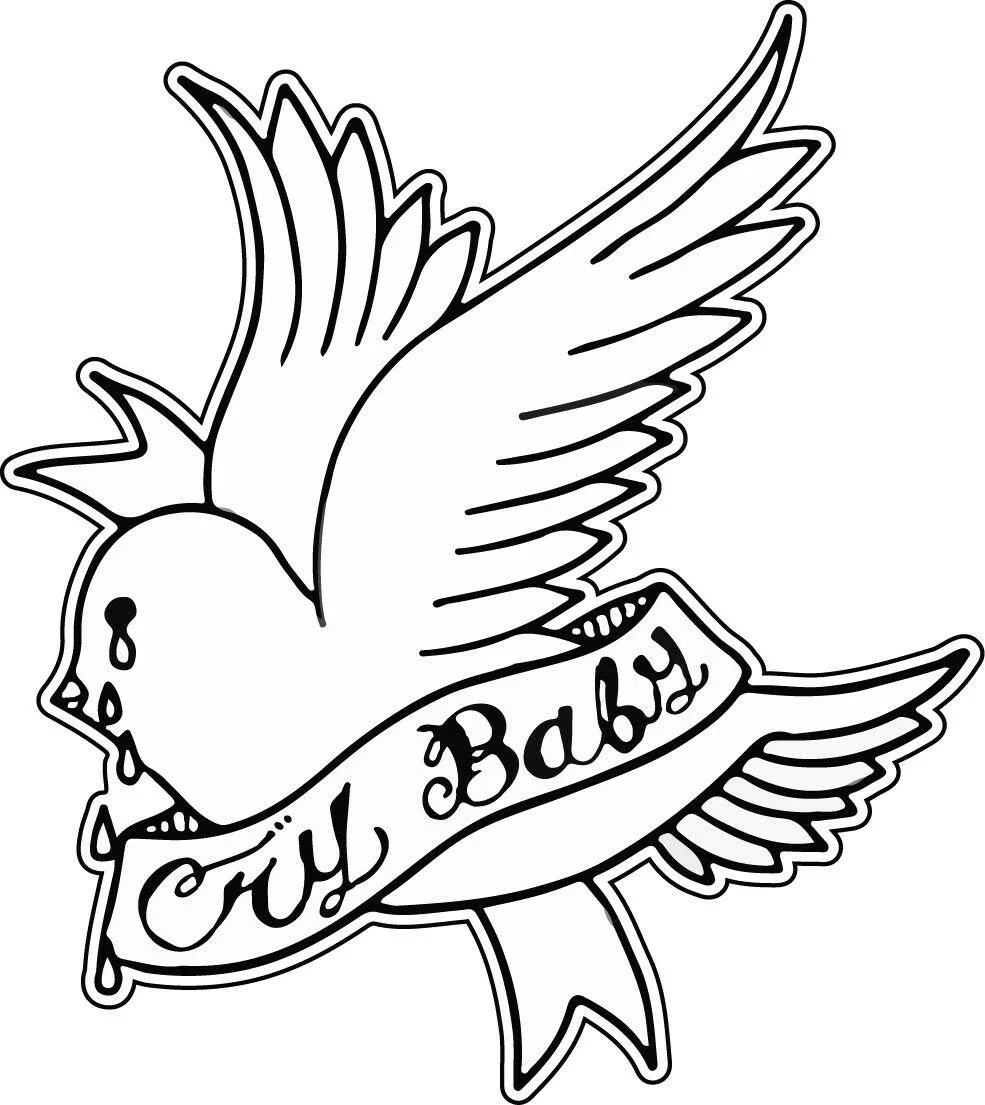 For Lil Peep Goth Boi Cry Baby Dove Vinyl Sticker (Laptop Phone Window Vehicle Xbox)