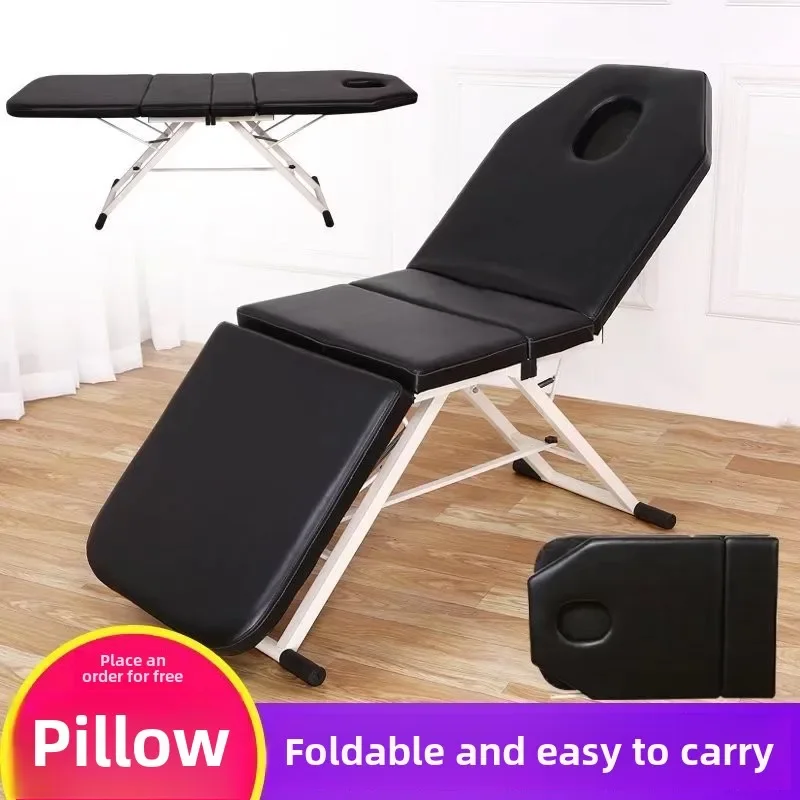 Cama de Masaje Plegable Especial para Salón de Belleza, Cama de Masaje Portátil para el Hogar, Cama de Acupuntura, Moxibustión, Fisioterapia y Belleza