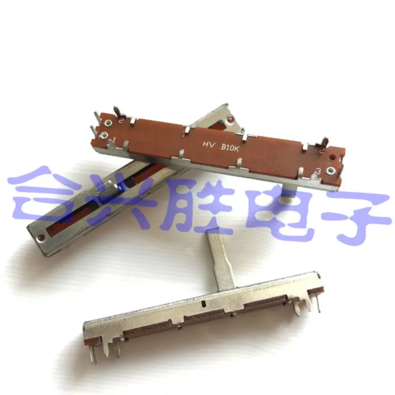 1 Piece 6CM Sliding Potentiometer Single B10K Shaft Length 17MM Mixer Volume Straight Slide Fader Stroke 45MM Shaft Length 17MM