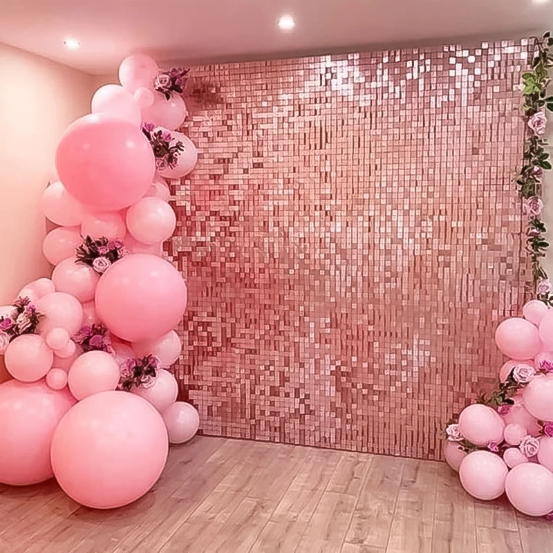 Hochzeits feier Quadrat Pailletten Hintergrund Wand dekoration Baby Dusche Geburtstag Hintergrund Vorhang Bachelorette Henne Party Dekor
