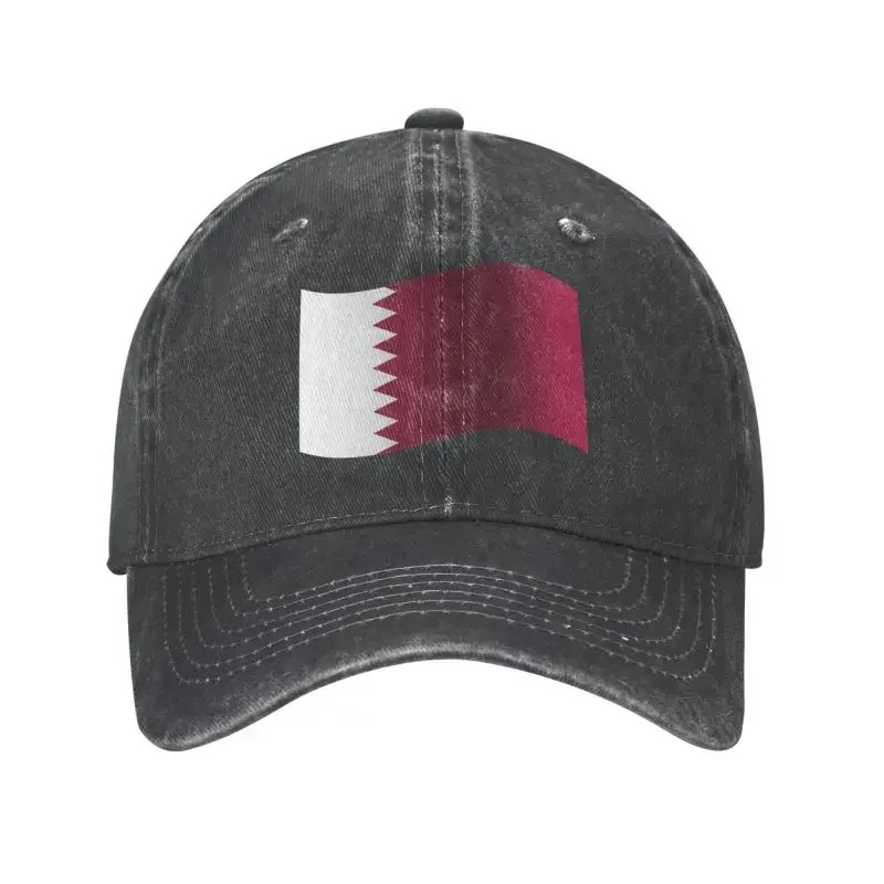 Cool Cotton Flag Of Qatar Waving Baseball Cap for Men Women Custom Adjustable Adult Dad Hat Outdoor