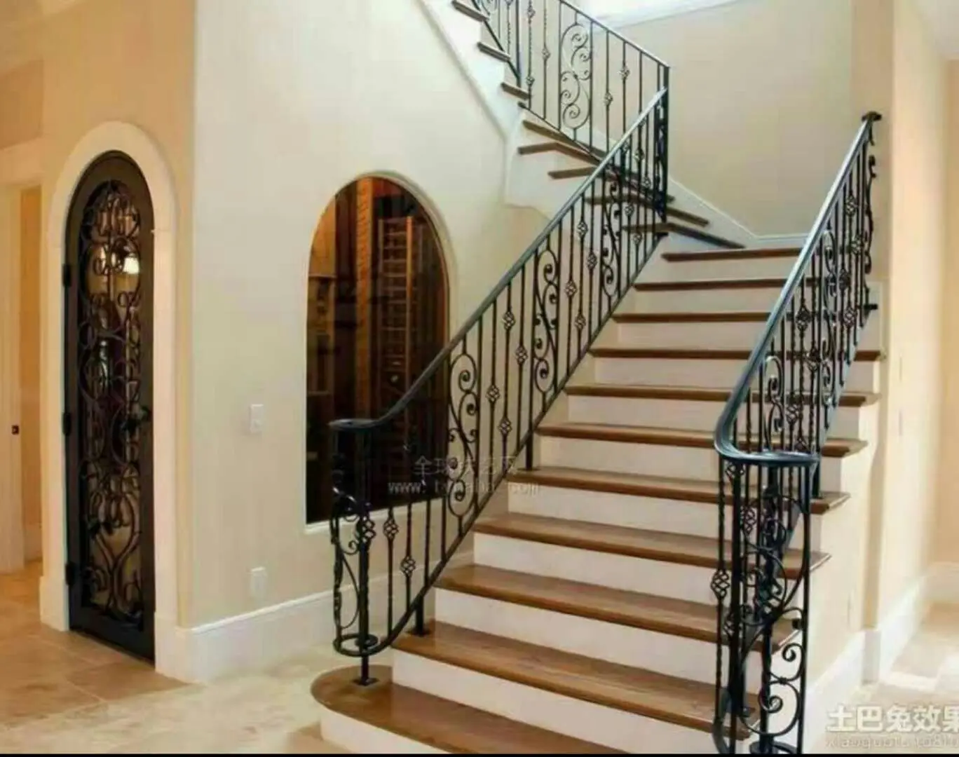 Wrought Iron Railing Manufacturers China Home Villa Balcony Balustrades Staircase Wr1