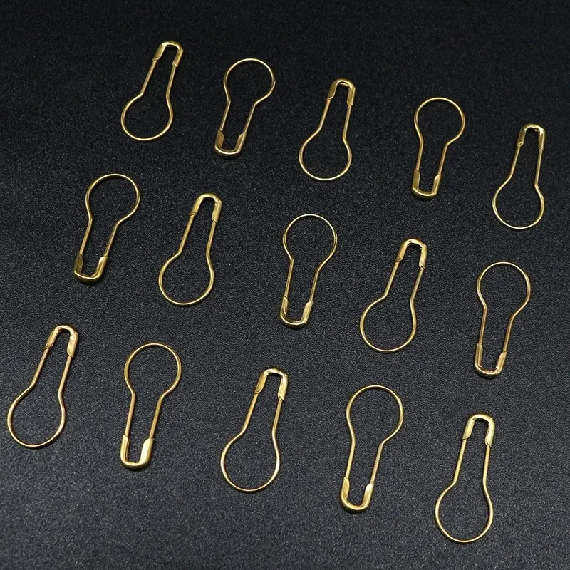 Gourd-Shaped Head Iron Safety Pins, 285 pcs, Clothing Label Fixing, Rust Resistant Finish for DIY Craft Projects