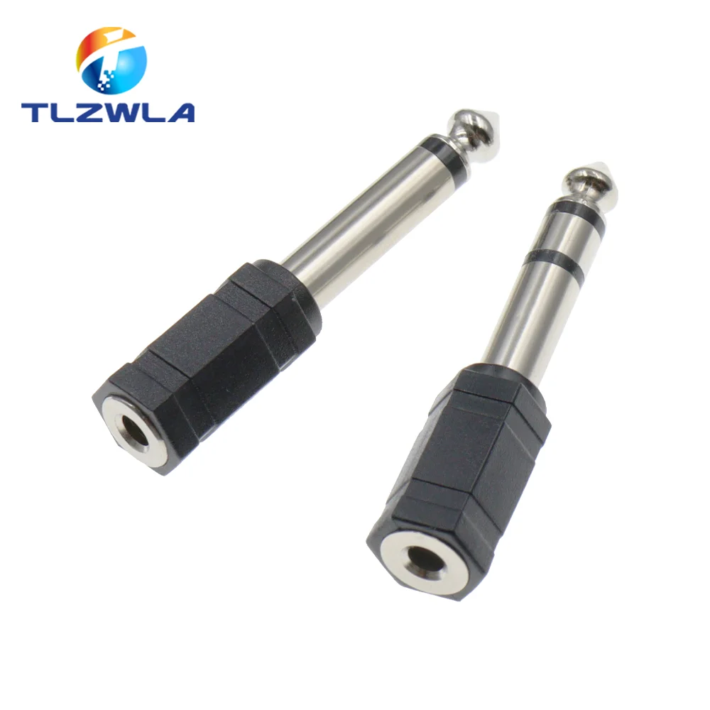 3.5MM Female Socket Turn 6.35MM Plug Mono Channel/Stereo 6.35MM Female Socket To 3.5MM Audio Plug Headphone Microphone Connector