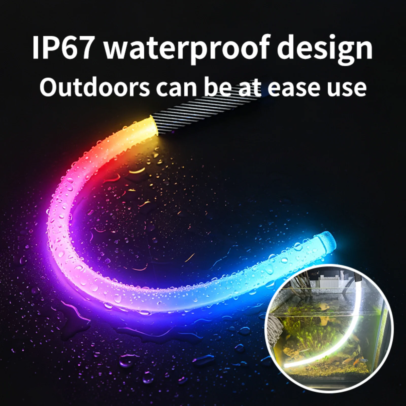 1PC Flexible LED Flashlight Stick Bendable Handheld Rechargeable Work Light 3/14 Brightness Modes for Mechanics Auto Repair &DIY