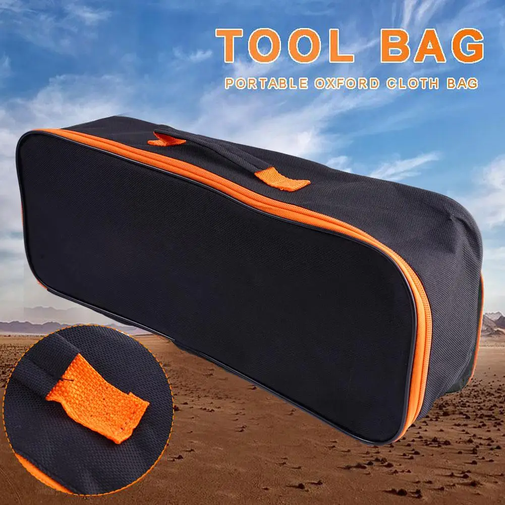 Tas perkakas portabel multifungsi, tas penyimpanan kain Oxford, Kit alat darurat untuk alat logam kecil, tas tukang listrik Y8b2