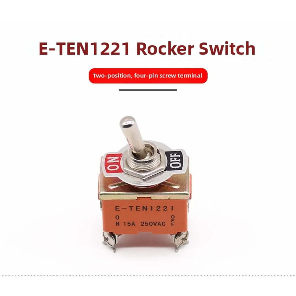 4-Pin 2-Position For For toggle Switch with Screw Terminal for Industrial Machinery and Electronic Instruments 15A 250VAC