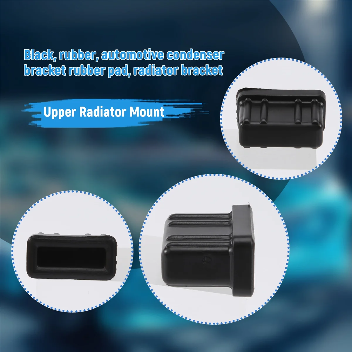 17111712911 Rubber Engine Upper Radiator Mounts for E32 E38 E34 E39 735I 1988-1992 740I 1993-1994 750IL 1988-1994