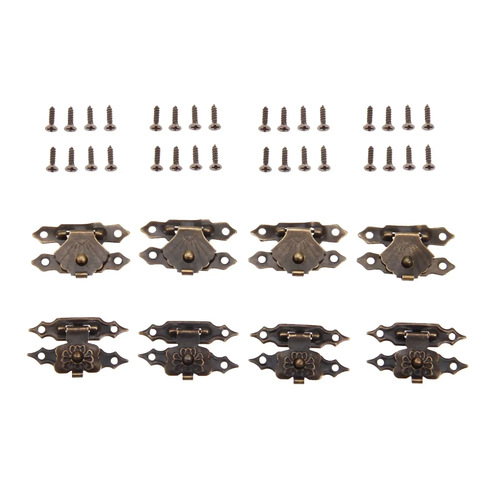 10 Pcs Antique Bronze Iron Jewelry Box Padlock Hasps Latch Clasp Lock Wooden Wine Gift Box Buckle Furniture Hardware 30*18mm