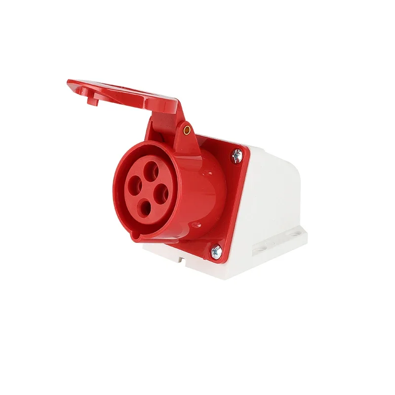 16A 3Pin 4Pin 5Pin Electronic Connection Waterproof Industrial Wall Mounted Electrical Connection Wall Plug Socket