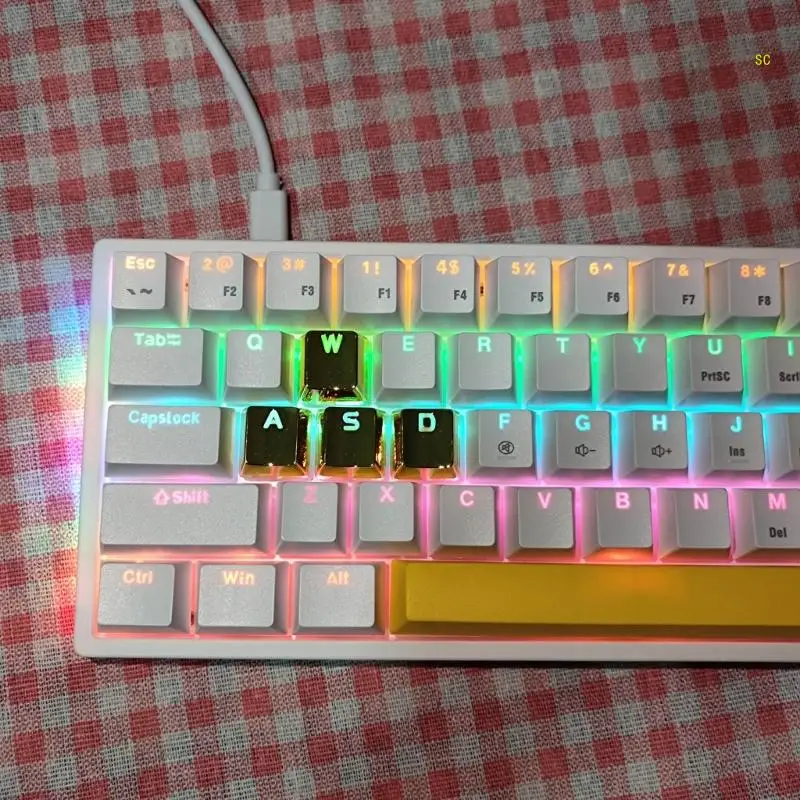 Kim Loại WASD Hướng Keycaps Mũi Tên Có Đèn Nền Cho Chơi Game Cơ Dropship