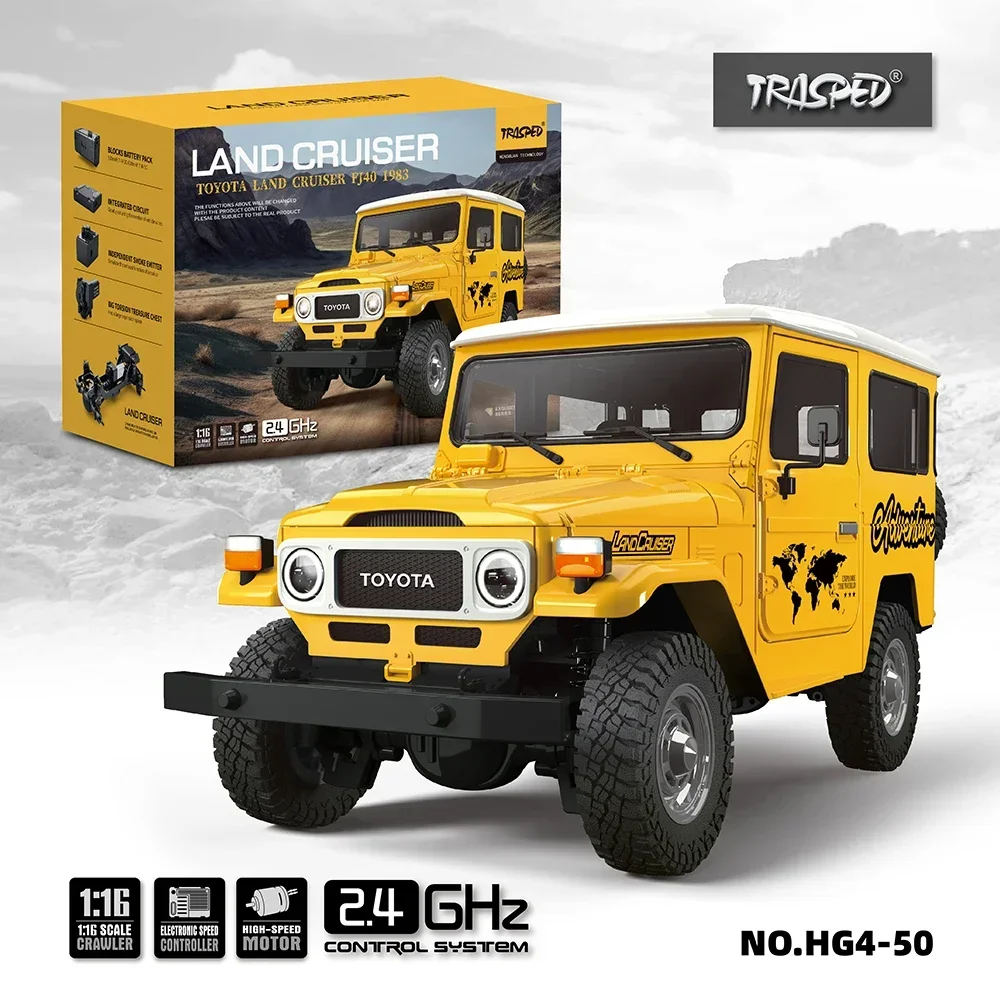 1/16 HG4-50 Toyota FJ40 Remote Control Off-Road Vehicle Basic and Pro Versions Lighting Sound Effect Simulation Model Toy Car