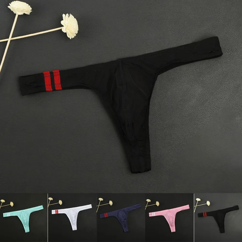 Sexy Men Sissy Thong Lace See Through Jockstrap Bulge Pouch Low Rise G-String T-back Transparent Briefs Breathable Underwear