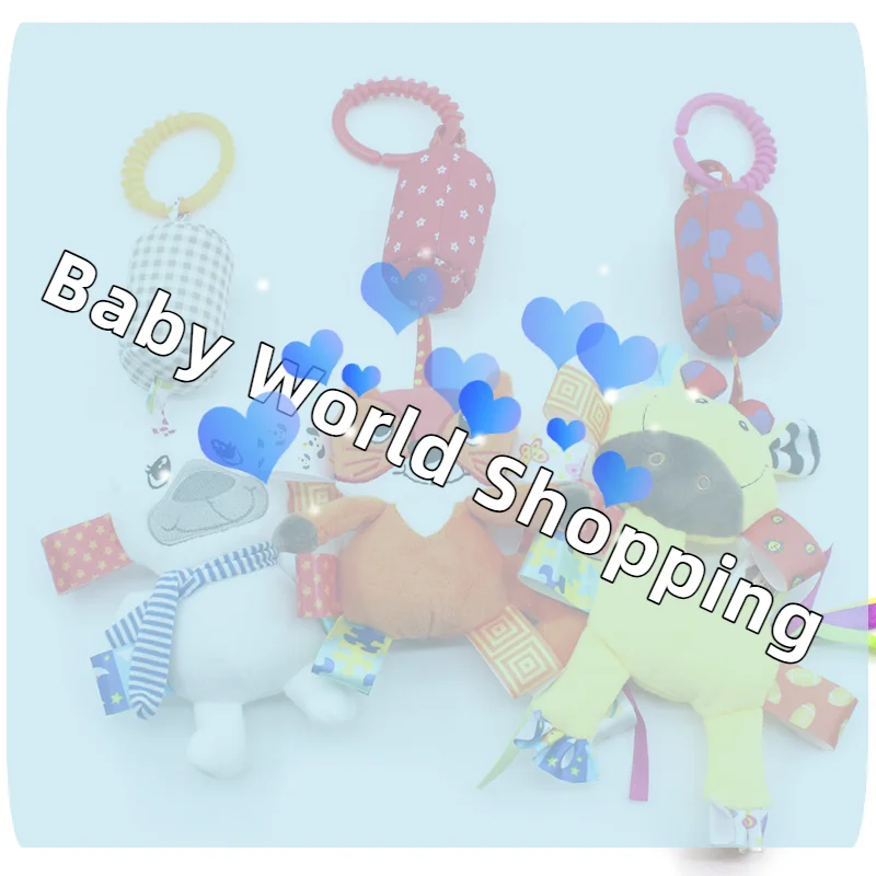 Sensorische Hängespielzeuge für Neugeborene, weiche Lernspielzeuge für Kleinkinder, Kinderwagen, Babybett, Wiege mit Beißring für Kleinkinder