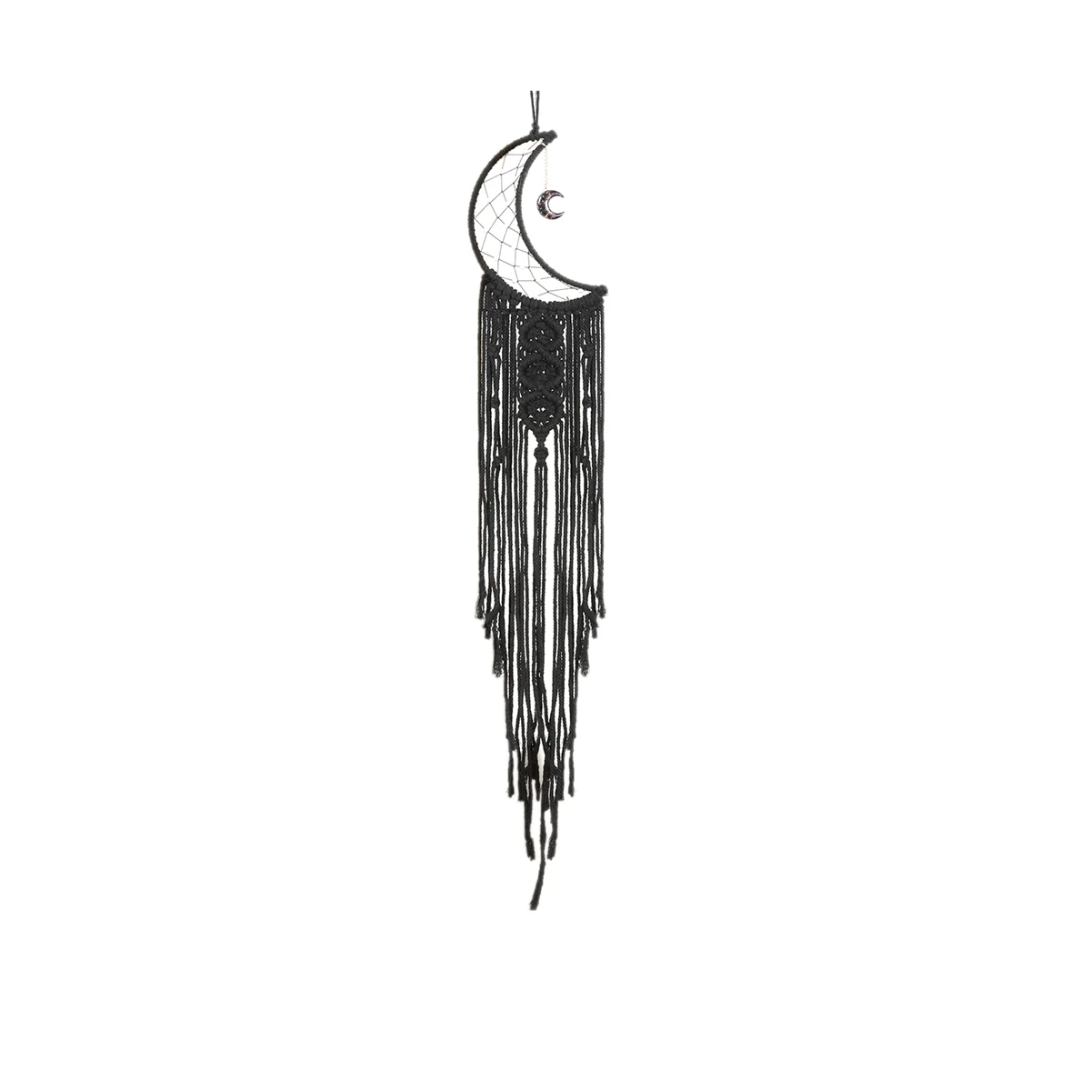 

Bohemian Moon Dream Catchers Macrame Dream Catchers Wedding Wall Hangings Decor Home Room Moon Decor Gifts Black