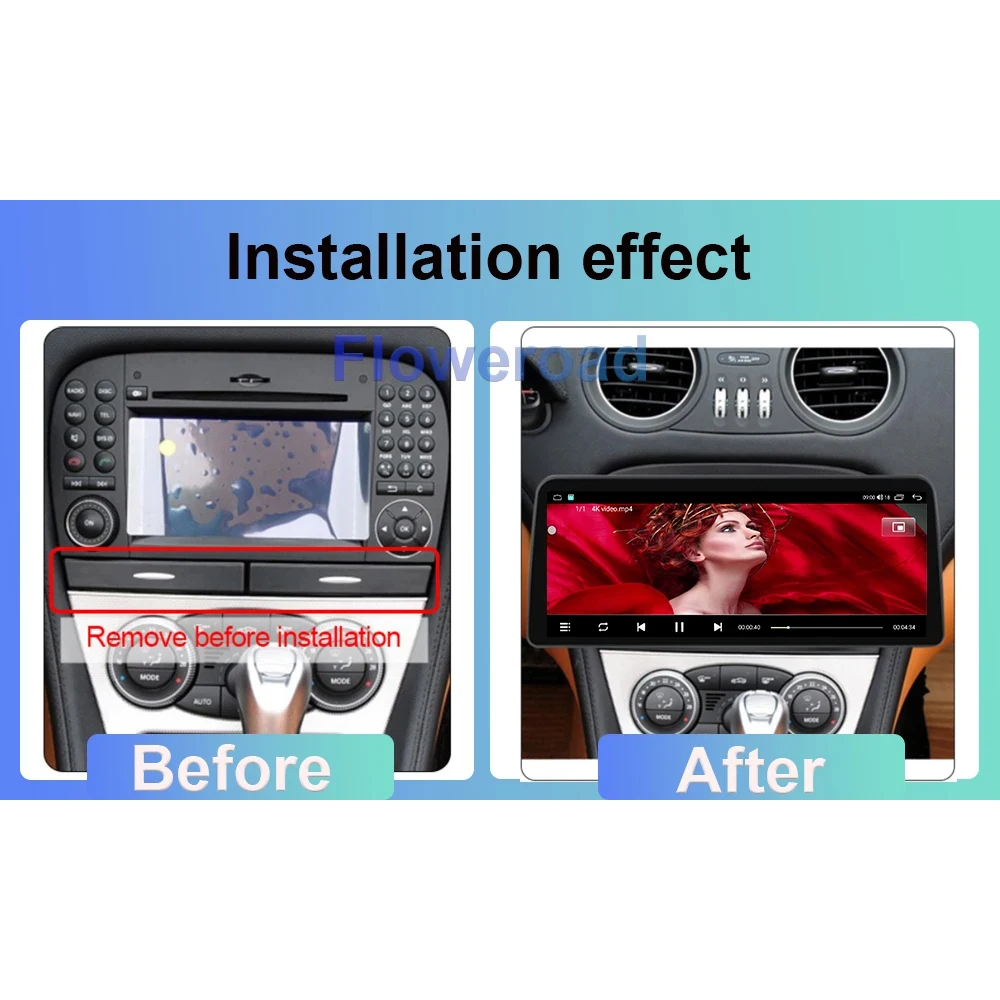 Screen For Mercedes Benz SL R230 SL350 SL500 SL55 SL600 SL65 Android Car Stereo Multimedia Video Player Head Unit Carplay Auto