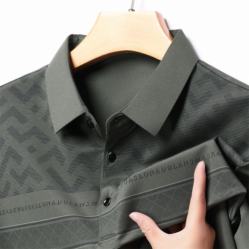 Luxus brandneue Sommer Herren bestickt kurz ärmel ige bequeme Baumwolle Business Casual Polo-Shirt