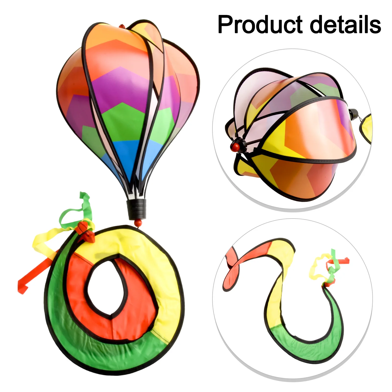 Air for Balloon Wind Spinner 2 Piece Set Geometric 3D Rotating Windmill Hanging Outdoor Garden Porch Balcony Decor