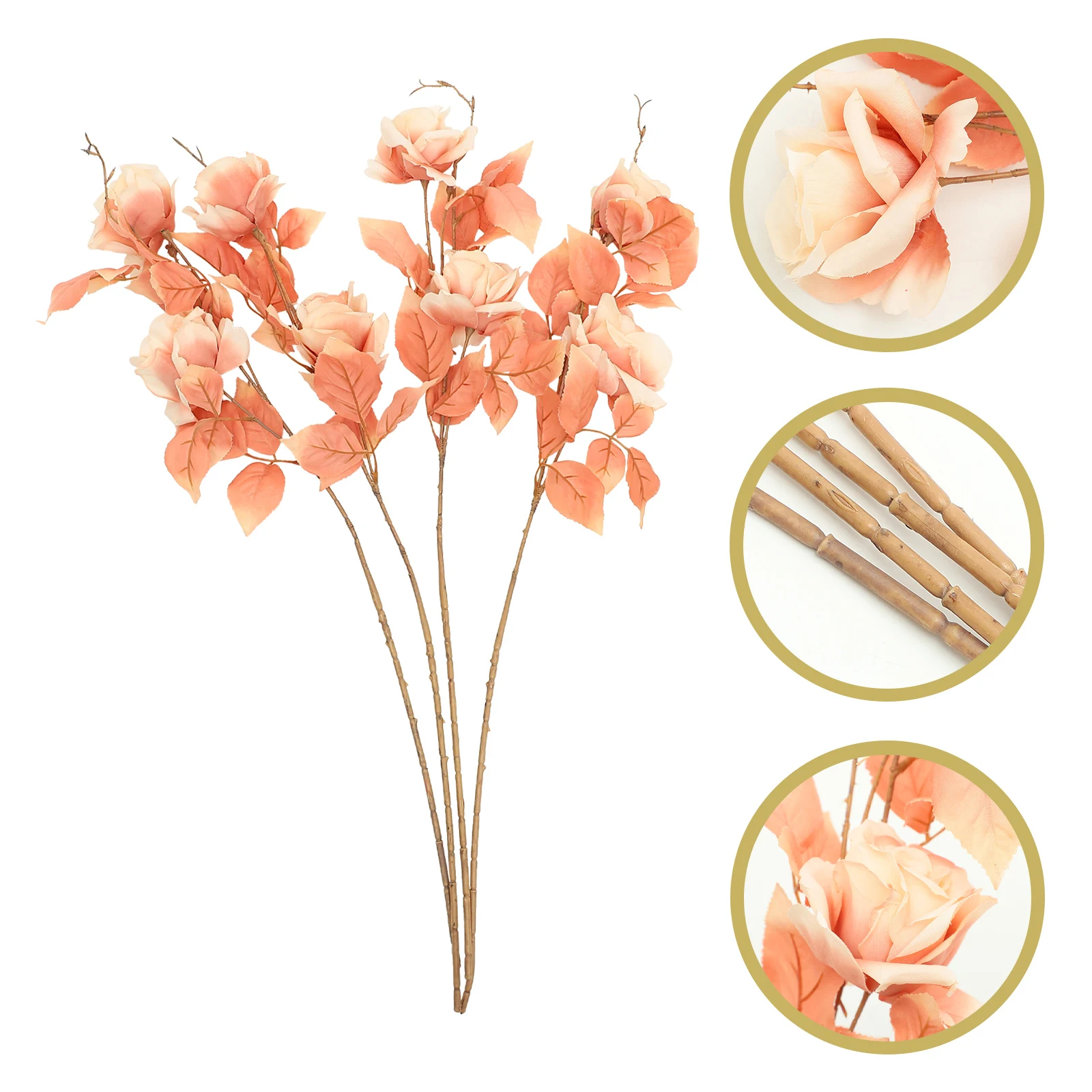 

4pcs Artificial Flowers Imitation Flower Arrangements Lifelike Fake Flowers For Vase Long Stem Home Party Decoration