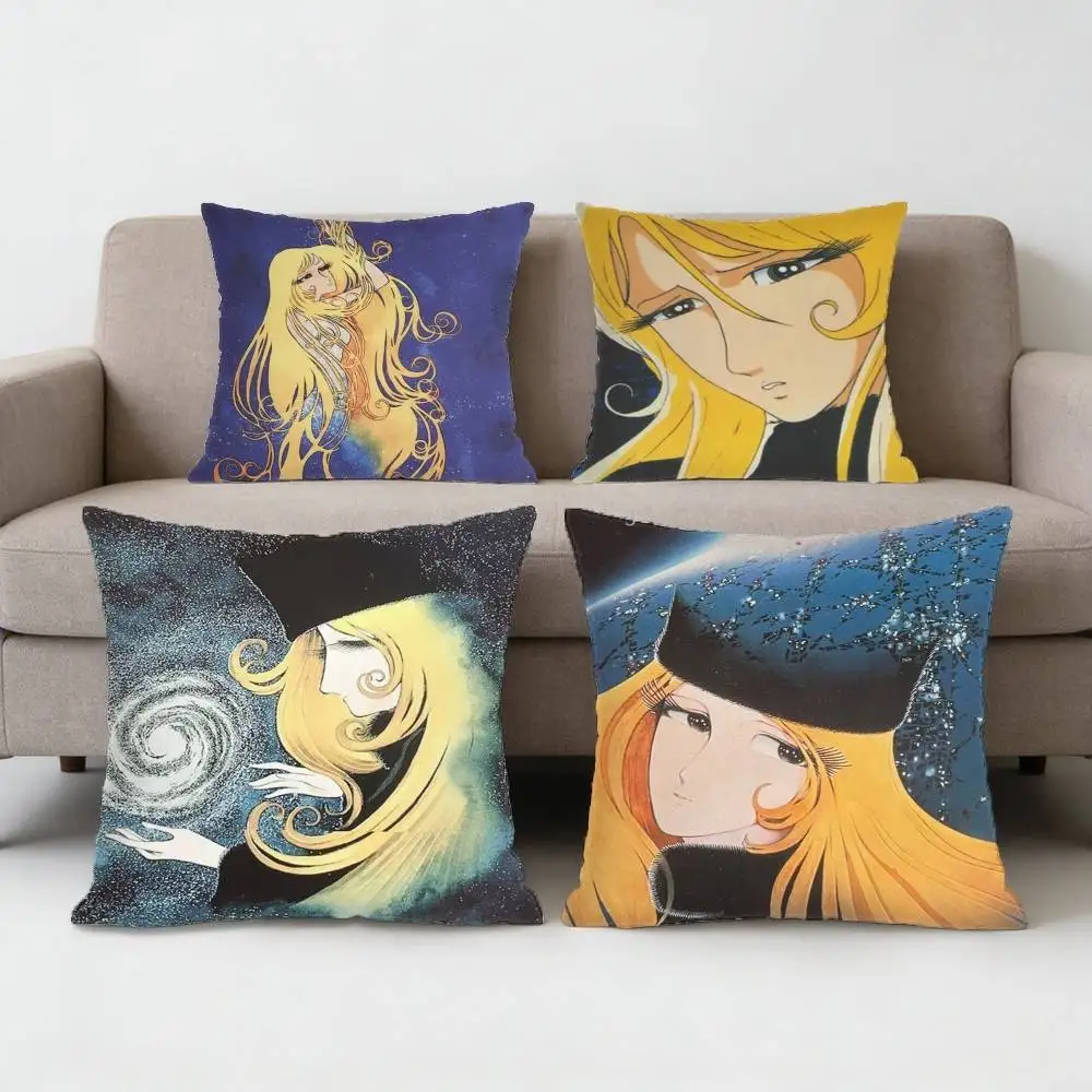 

Galaxy Express 999 Maetel Pillow Case Sofa Living Room Bedroom Headboard Backrest Cushion Square Cushion Nap Time